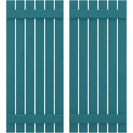 Americraft 6-Board (2 Batten) Exterior Real Wood Spaced Board-n-Batten Shutters, ARW101SB623X45ANH